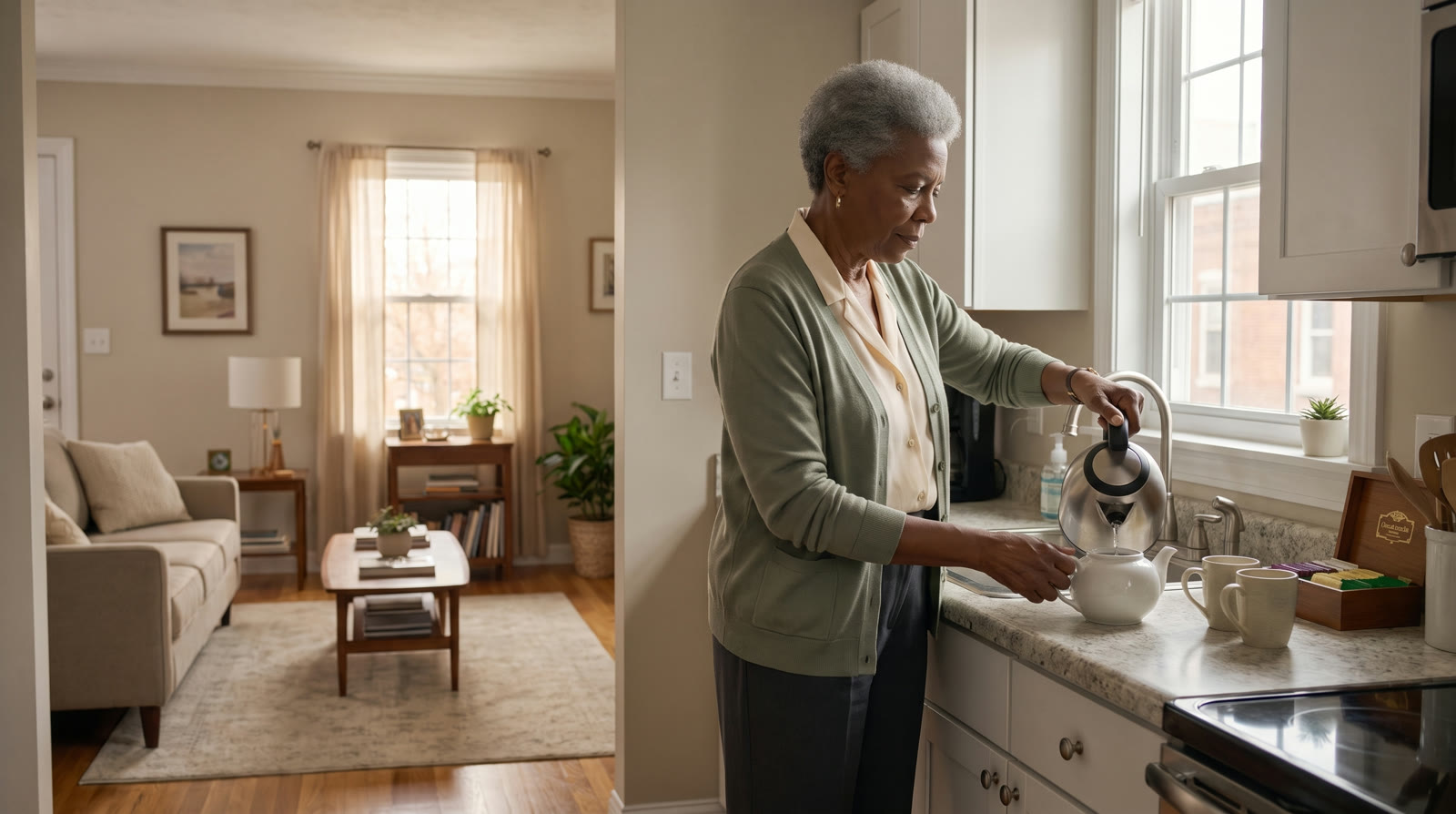 A dramatized scene of a quiet, familiar home